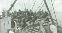 Canots sur la Carpathia